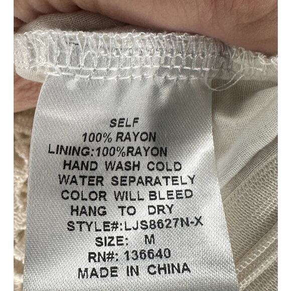 L'Atiste I Cream Pink Floral Crochet Back Boho Romantic Sleeveless Romper I M - Picture 5 of 5